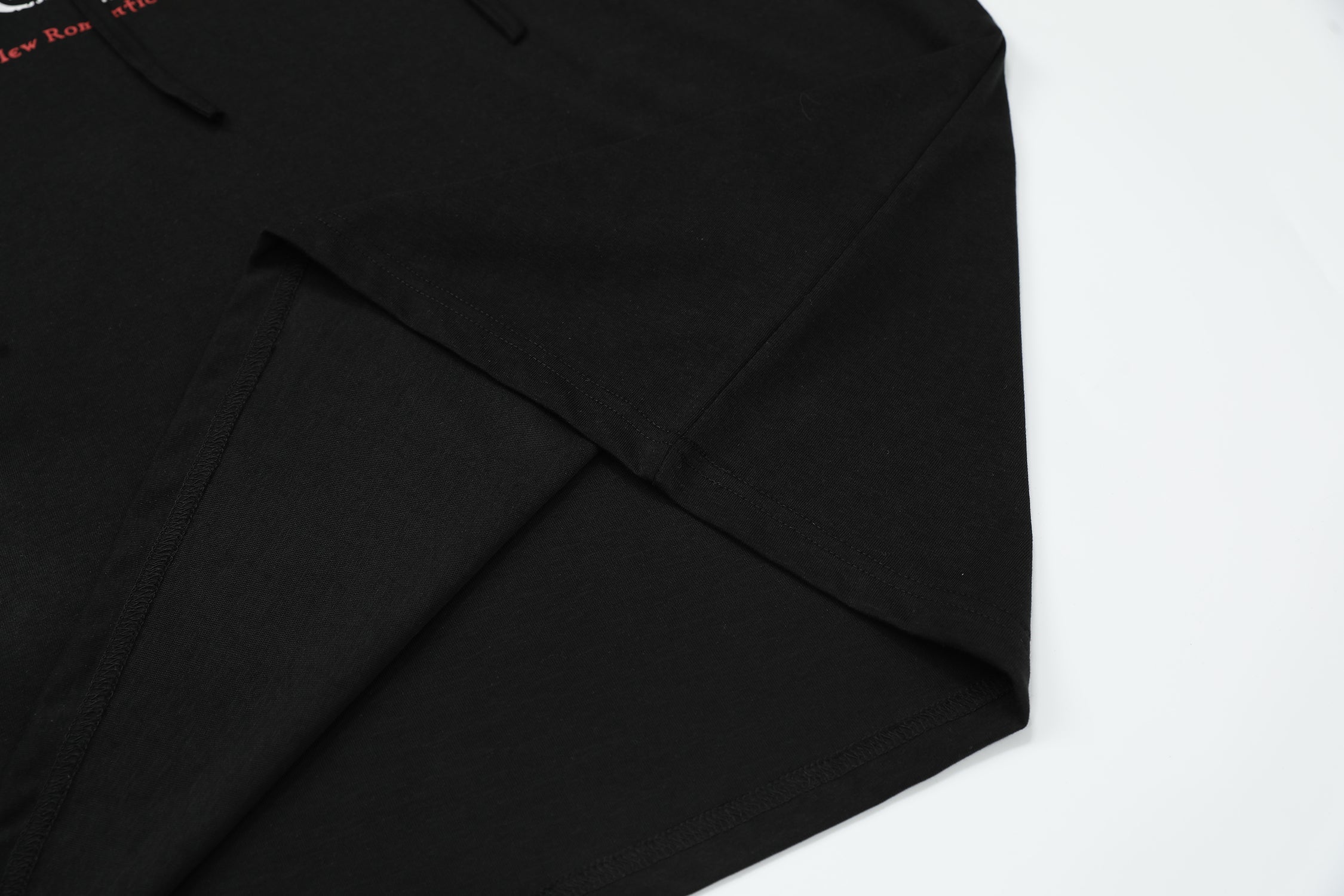 Omirad Gothic Logo V-Neck Hooded Long Sleeve | Streetwear