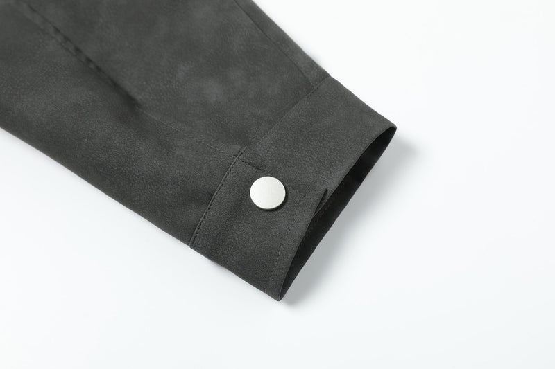 Stand Collar PU Zip Jacket | Minimal Street Style