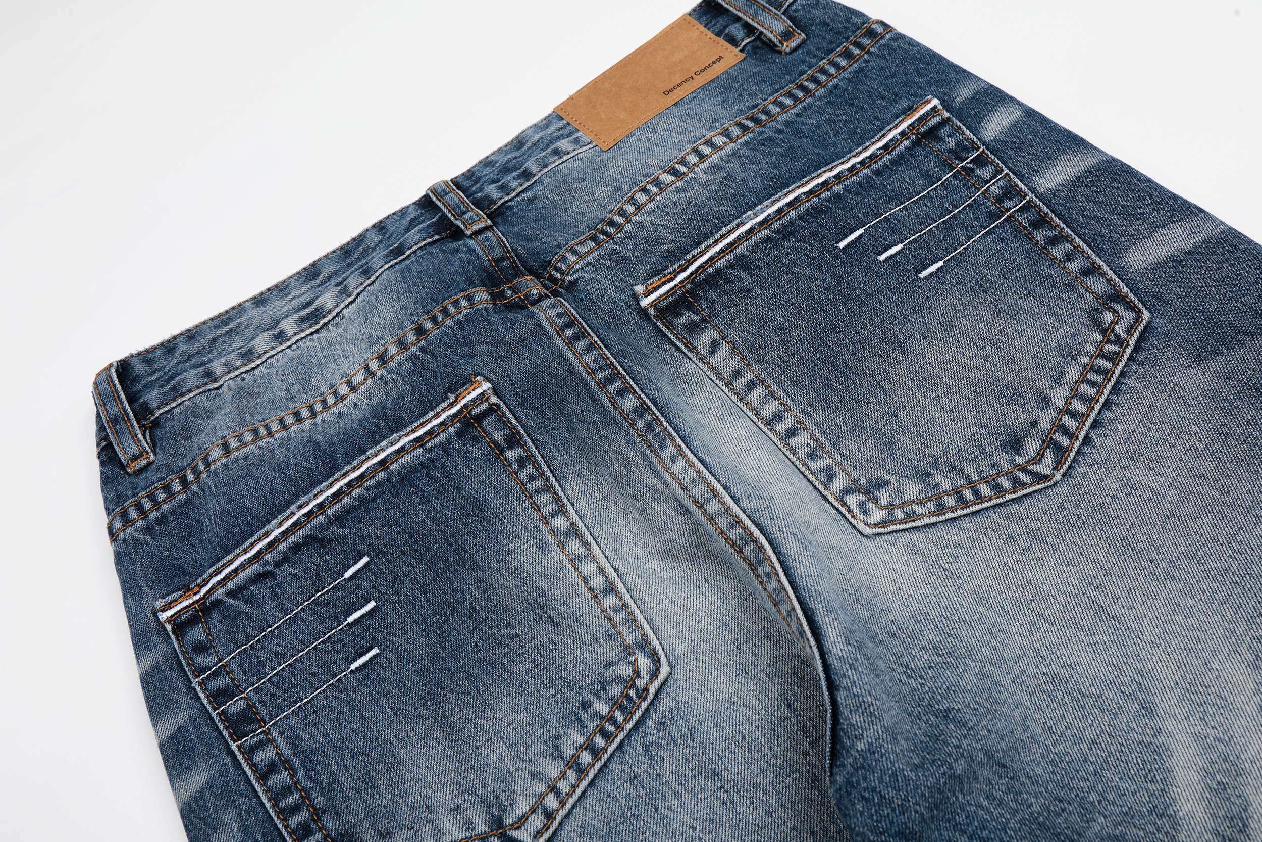 Omirad Vintage Fade Straight-Leg Denim Jeans | 100% Cotton