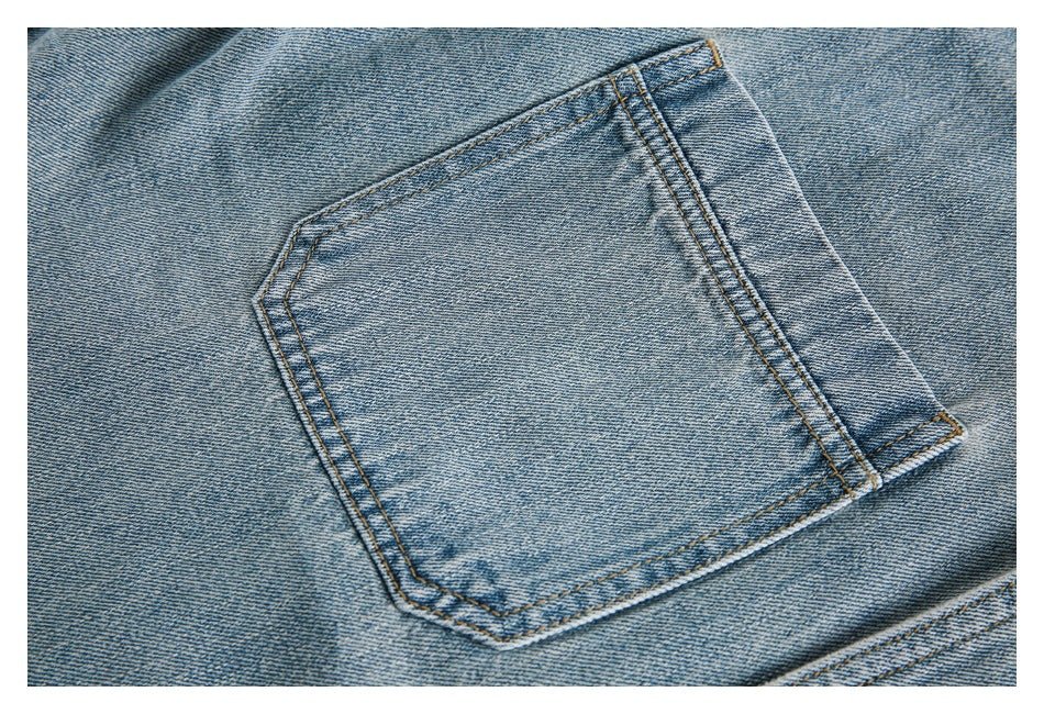 Graffiti Print Denim Chambray Shirt on Sale - Men's and Women's Short Sleeve Urban Style - Seakoff