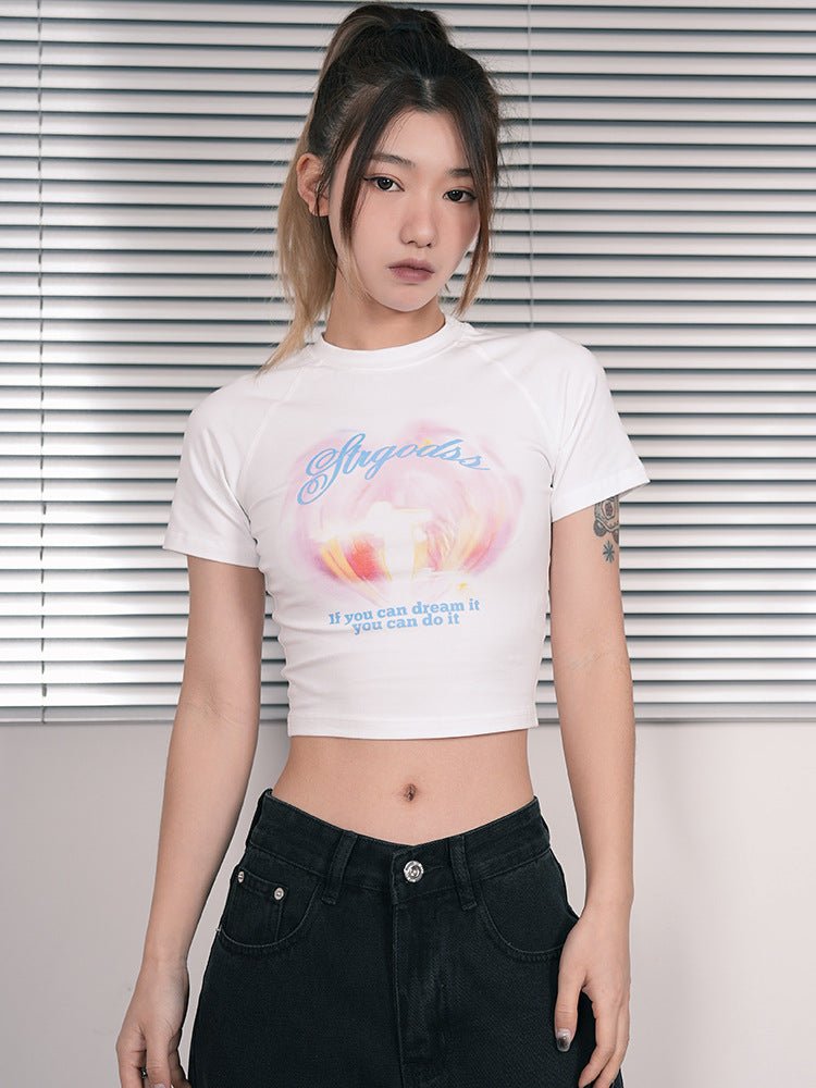 Graphic Crop Tee - Seakoff