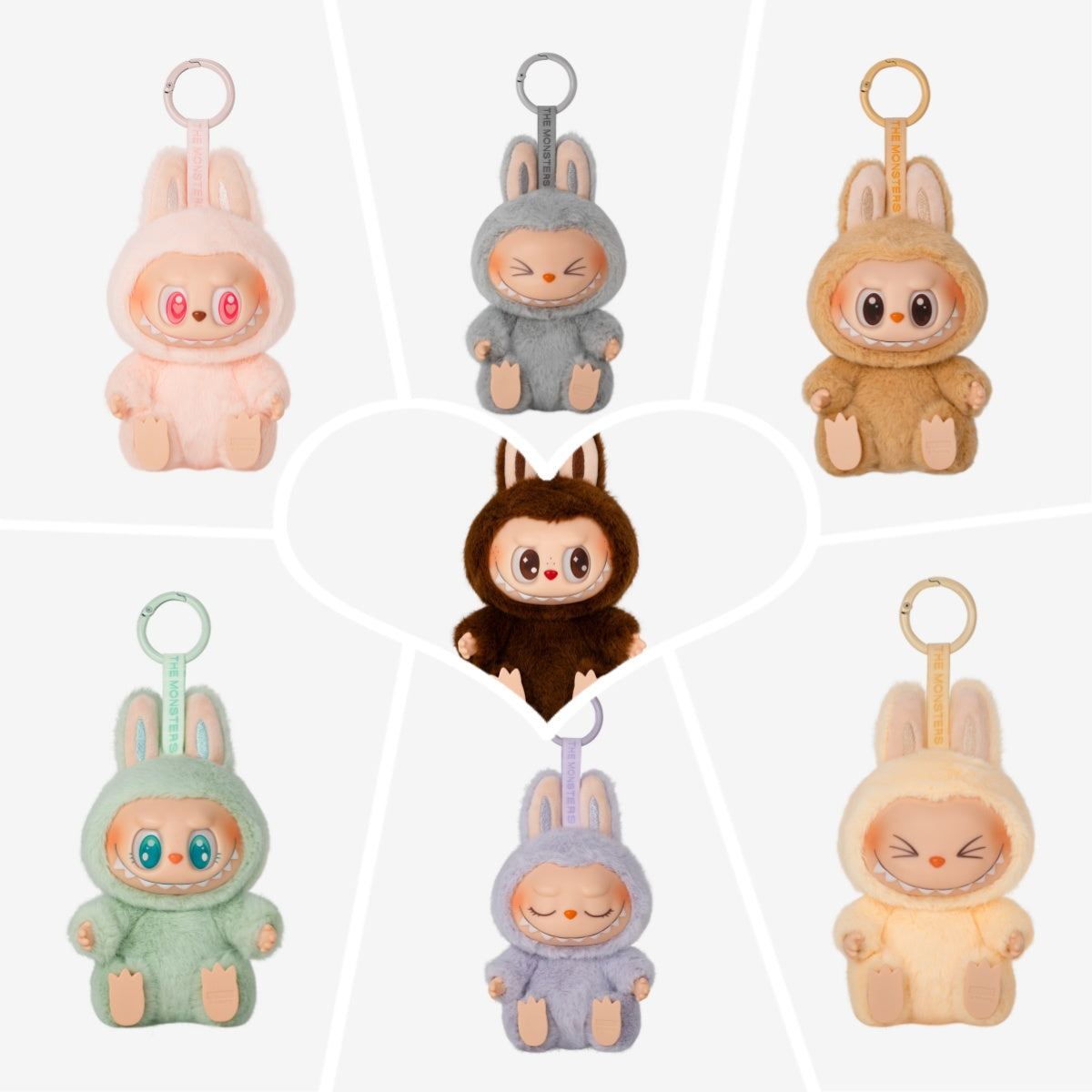流行音樂會Labubu Doudou Doll KeyChain  - 限量版收藏玩具來自Monsters系列