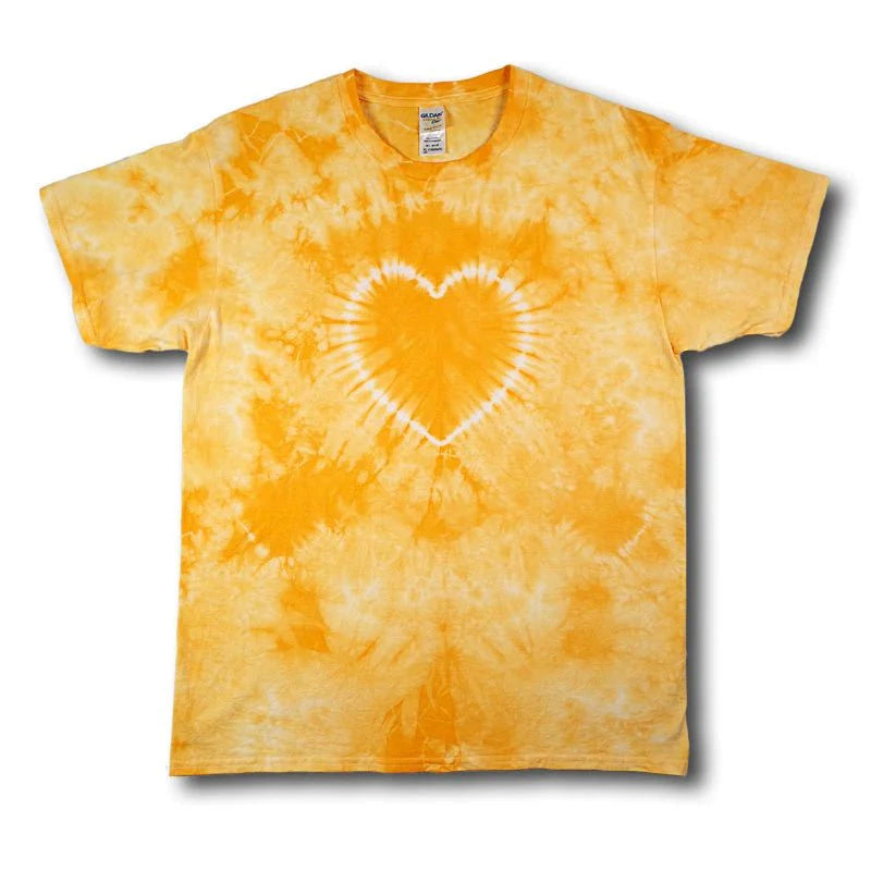 Heart Pattern Tie Dye T - Shirts for Men and Women - Vibrant and Comfortable Casual Wear - Seakoff