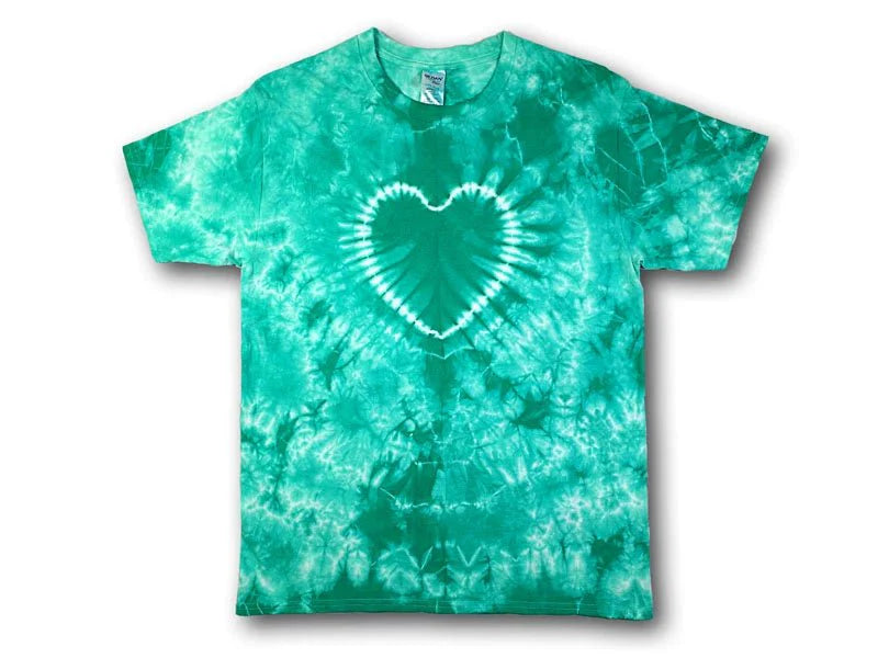 Heart Pattern Tie Dye T - Shirts for Men and Women - Vibrant and Comfortable Casual Wear - Seakoff