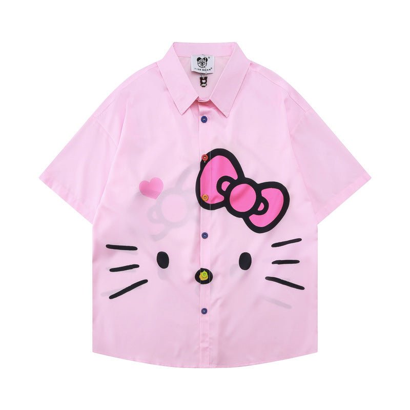 Hello kitty anime button up shirt - Seakoff