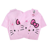 Hello kitty anime button up shirt - Seakoff