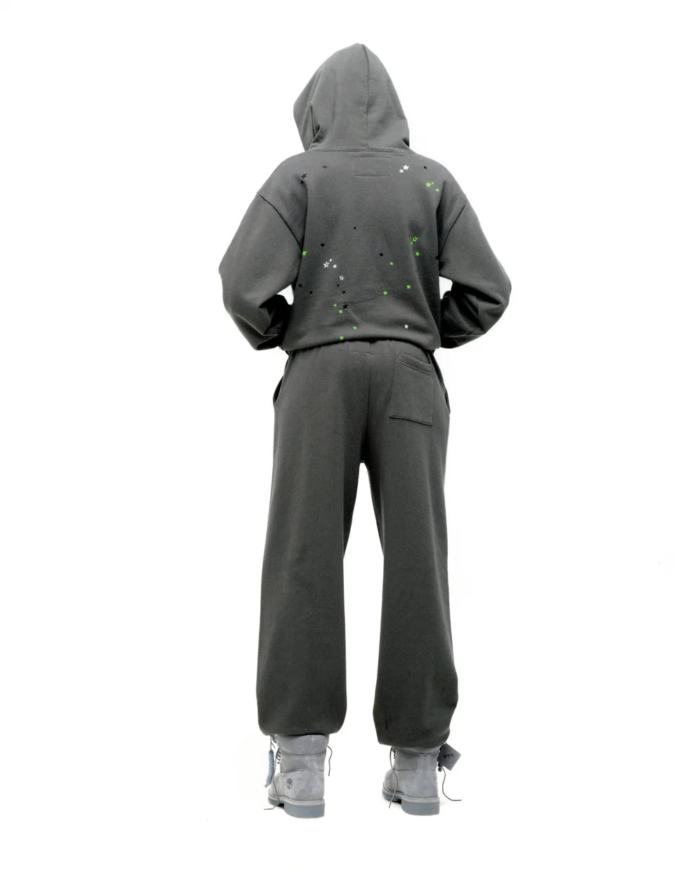 Sp5der “P!nk! Hares the Slime” Hoodie 440GSM – Olive Green