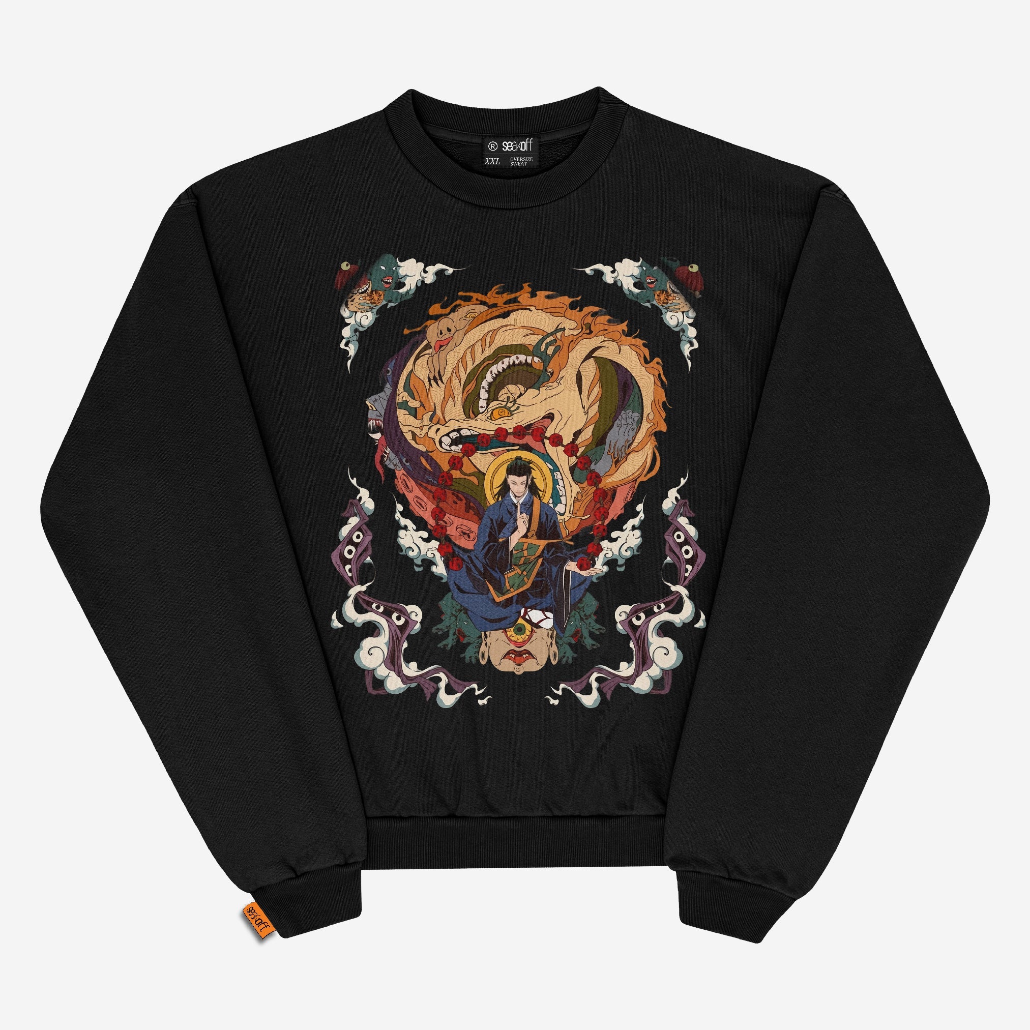 Jujutsu Kaisen Geto Suguru Oversized Sweatshirt | Premium Anime Apparel - Seakoff