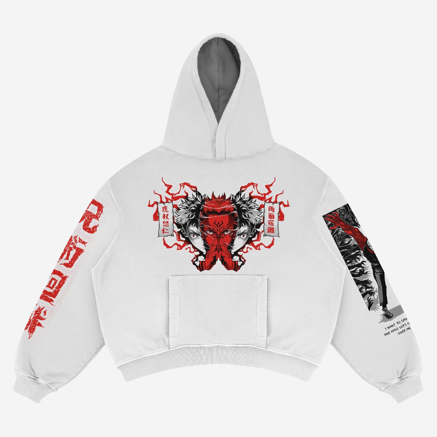 Jujutsu Kaisen Yuji Itadori Anime Hoodie - Embrace the Power of the Cursed Energy - Seakoff