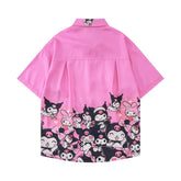 Kuromi anime button up shirt - Seakoff