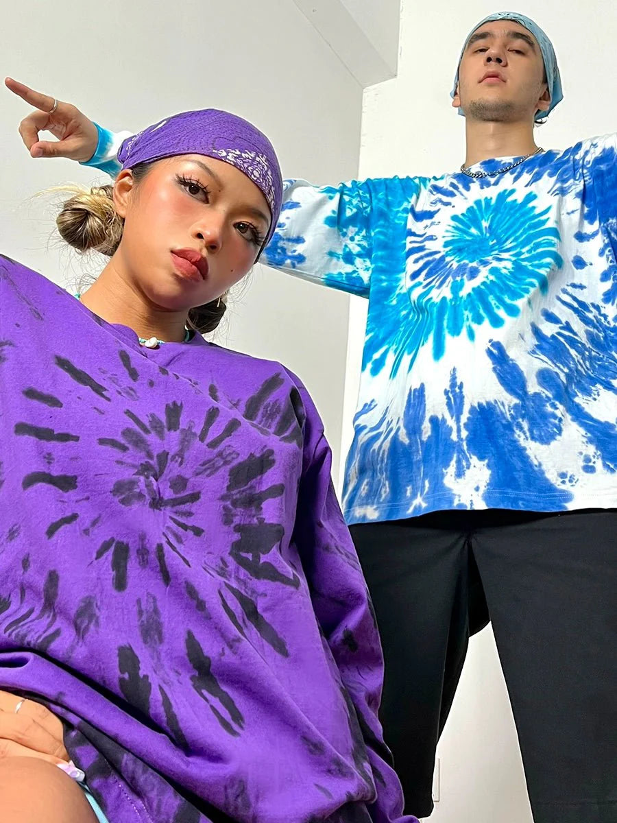 Long Sleeve Tie Dye T - Shirts for Men and Women - Vibrant and Comfortable Casual Wear - Seakoff