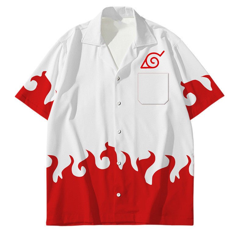 naruto anime button up shirt - Seakoff