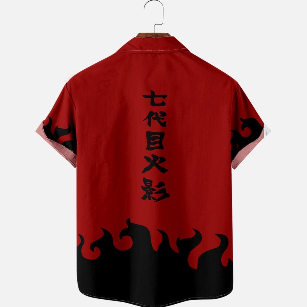 naruto anime button up shirt - Seakoff