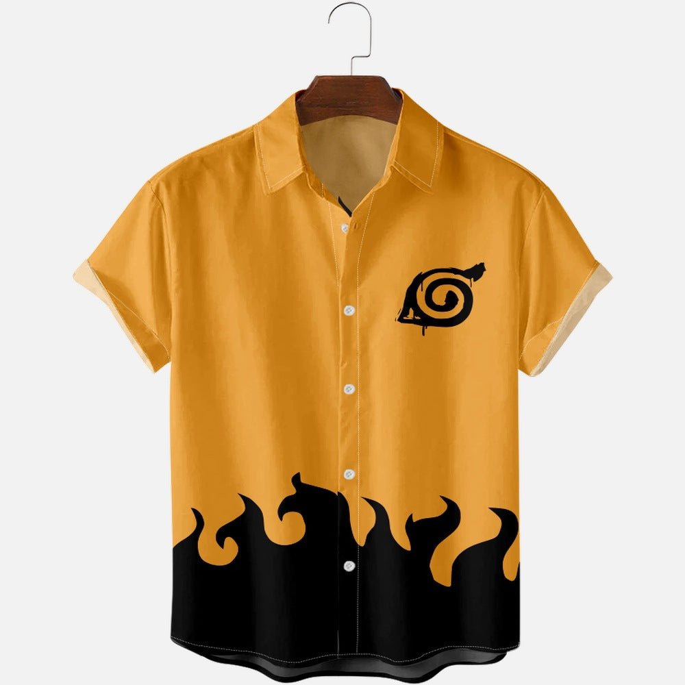 naruto anime button up shirt - Seakoff