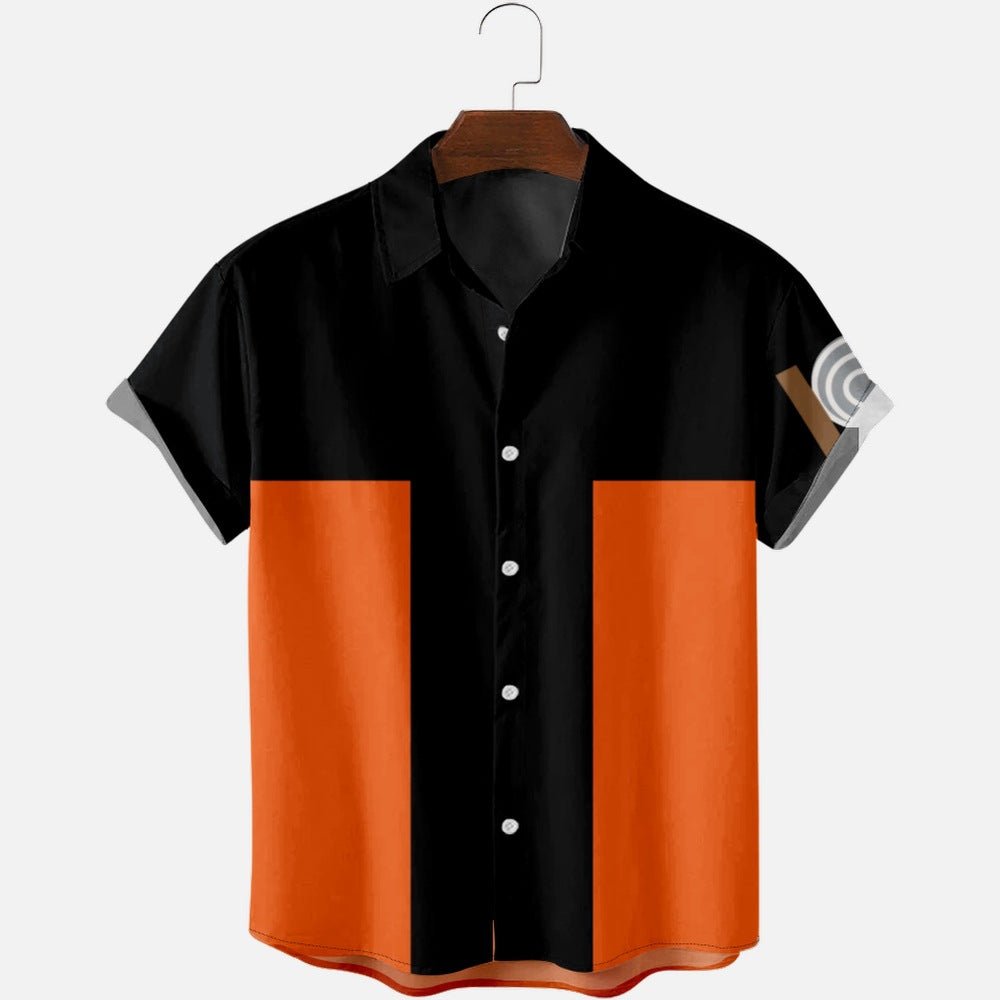 naruto anime button up shirt - Seakoff