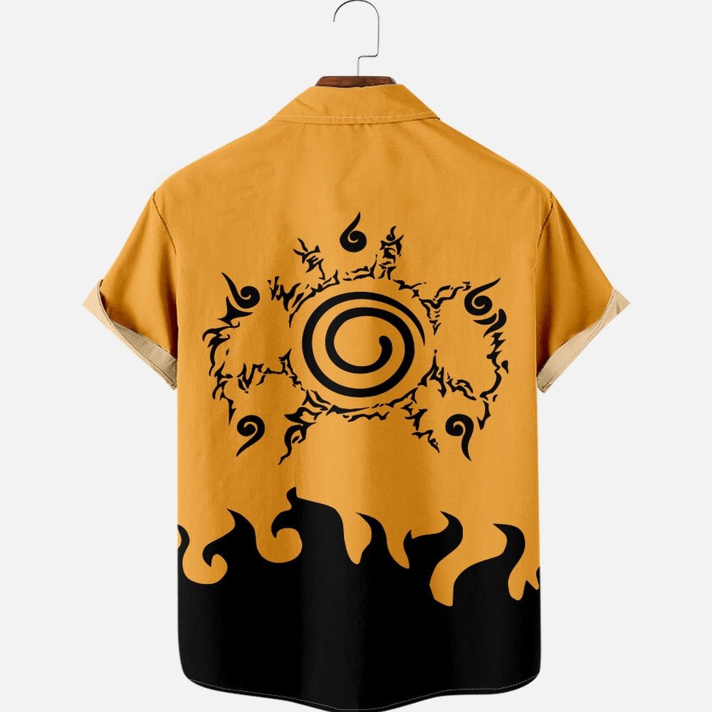 naruto anime button up shirt - Seakoff