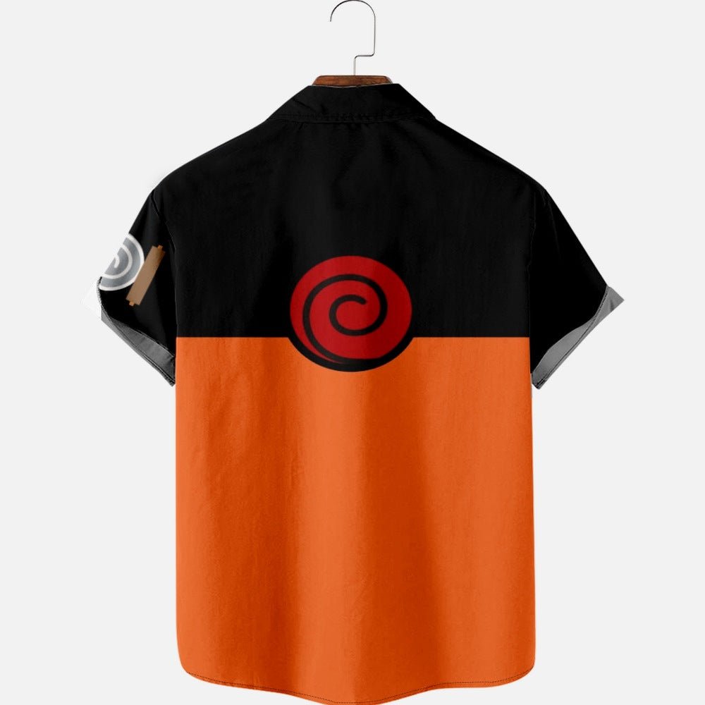 naruto anime button up shirt - Seakoff