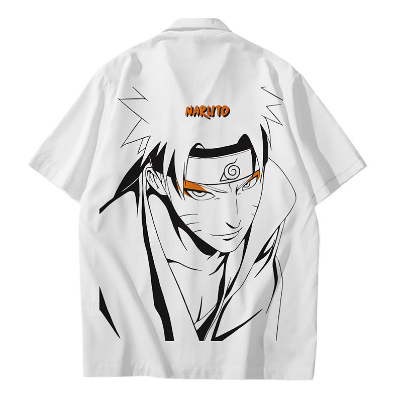 naruto anime button up shirt - Seakoff