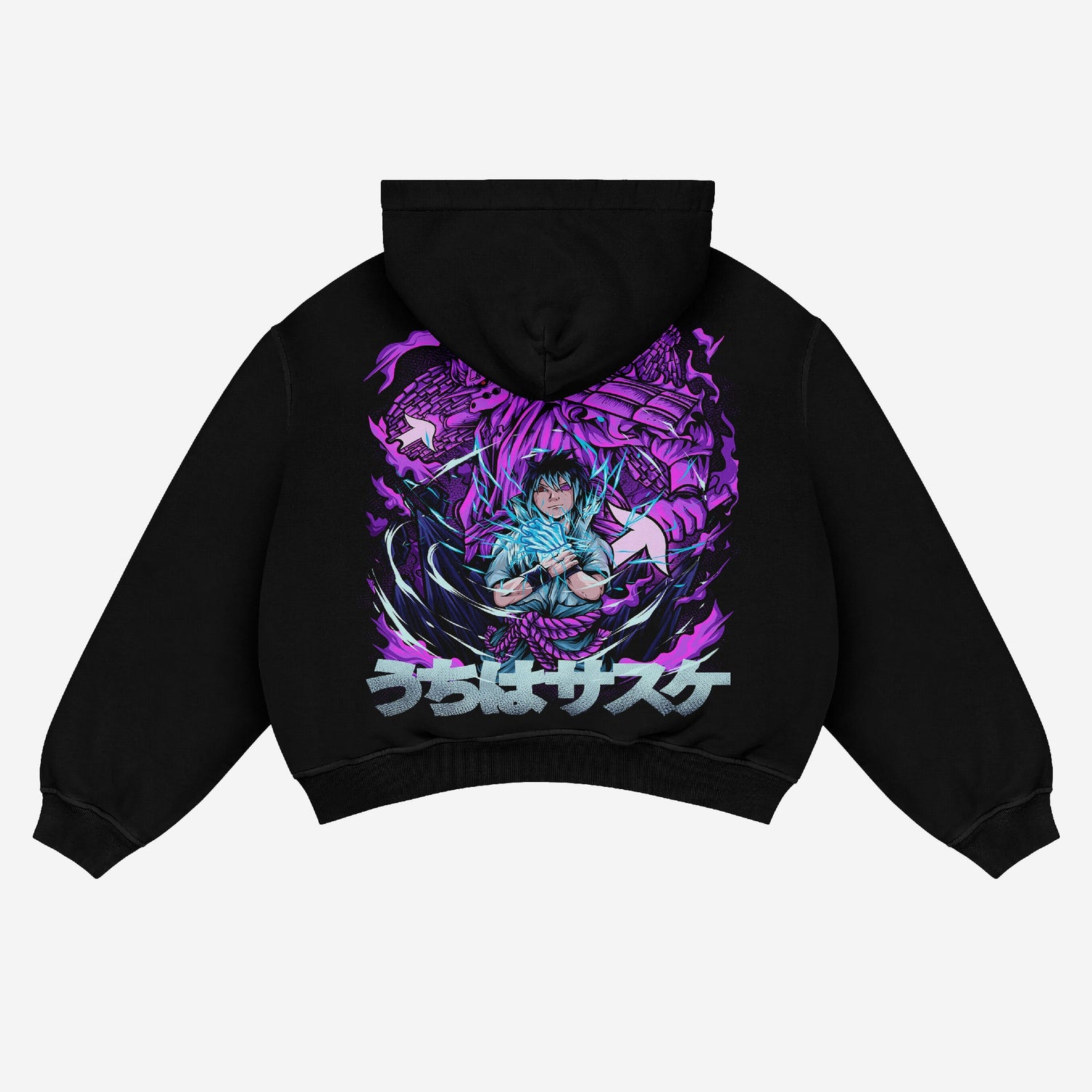 Naruto Sasuke Chidori Anime Hoodie - Unleash the Power of the Uchiha - Seakoff