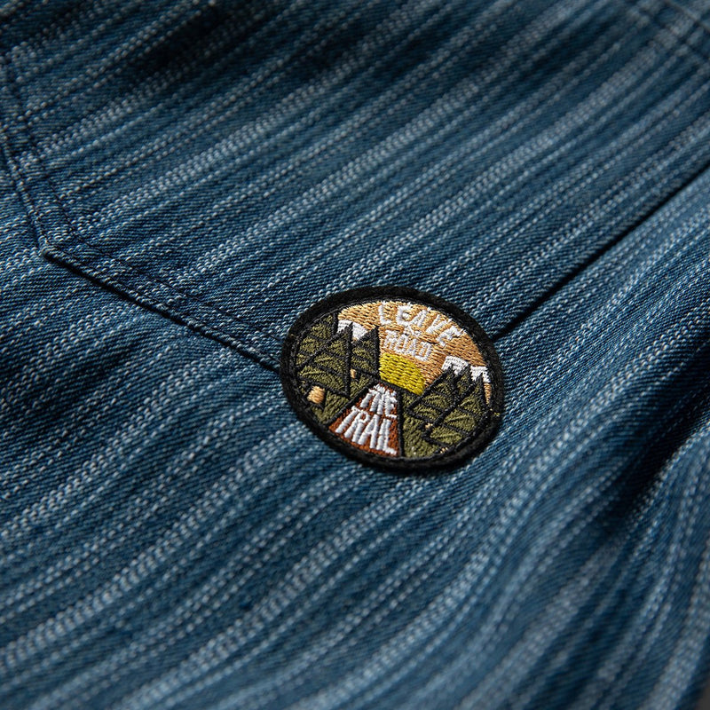 Neviraler Retro Amekaji Long - Sleeved Shirt Casual Loose Vertical Stripes Denim Shirt Men's Nra30 - Seakoff