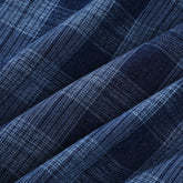 Plaid Patchwork Denim Chambray Shirt on Sale - Men&