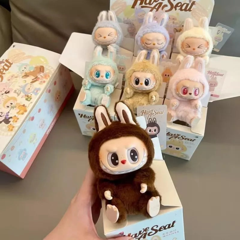 POP MART Labubu 7-Piece Doll Keychain Set – Limited Edition Collectible Keychains from The Monsters Series