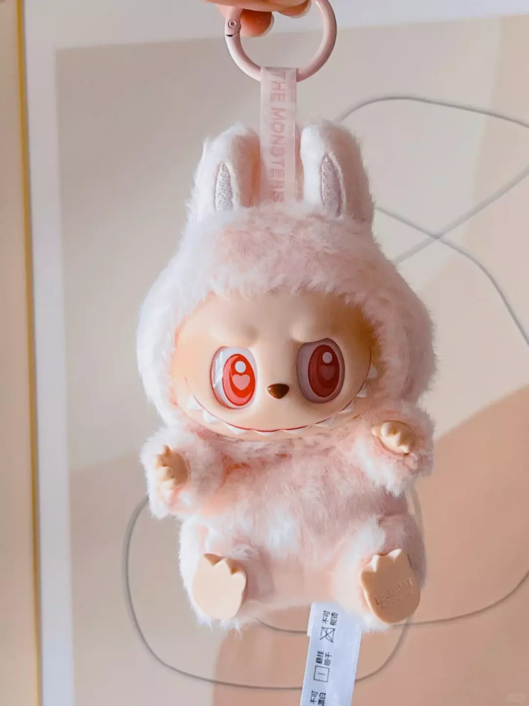 Pop Mart Labubu Dadda Doll Keychain - Juguete coleccionable de Bunny Pink Edition Limited