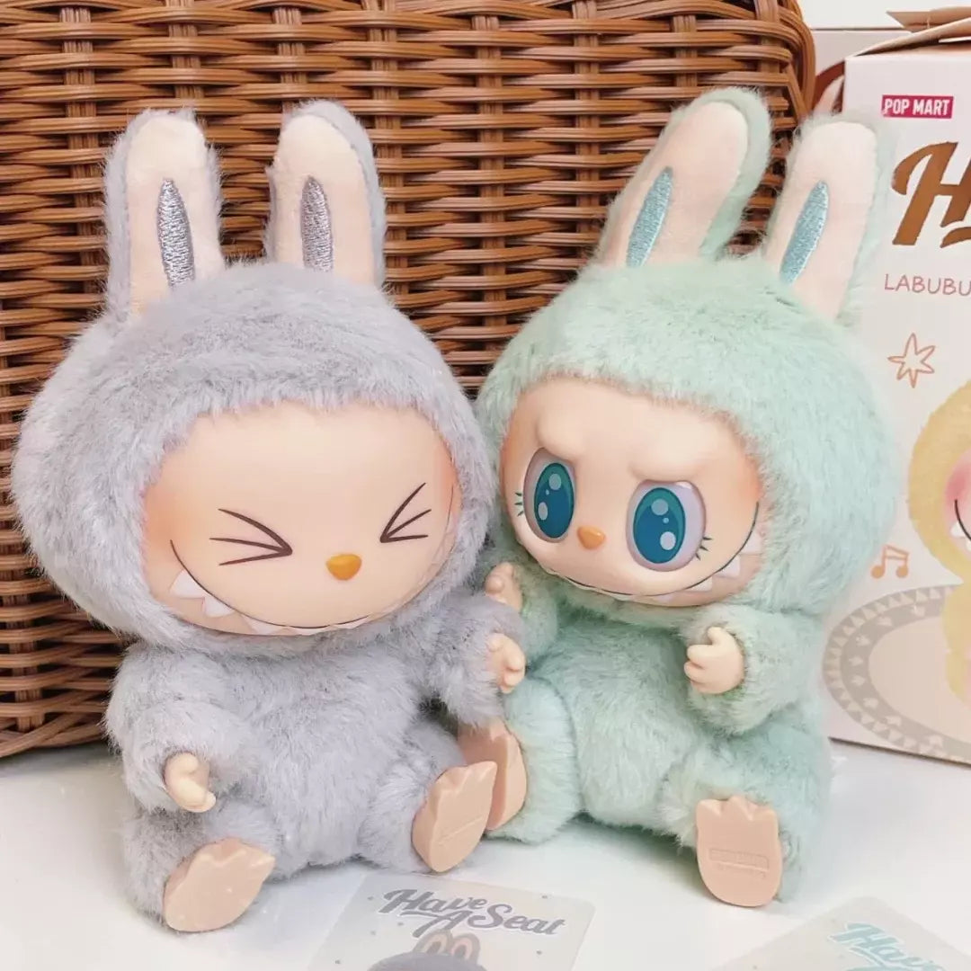 Pop mart Labubu jeje muñeca llavero - edición limitada gris bunny juguete