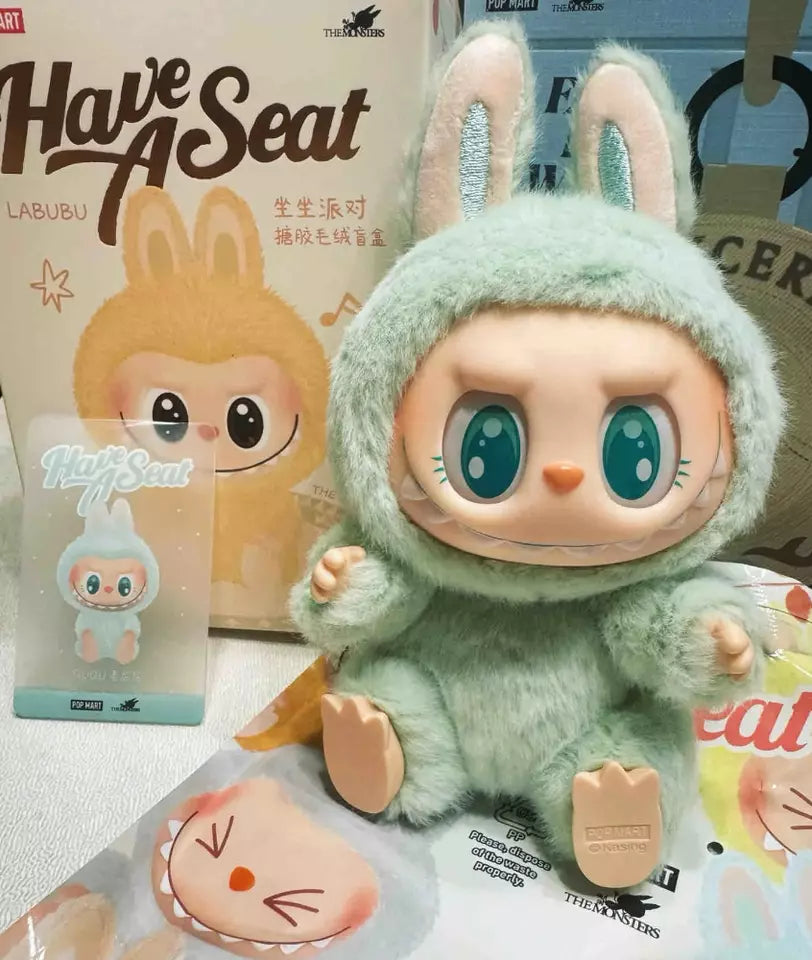 Pop Mart Labubu Ququ Doll Keychain - طبعة محدودة Mint Green Bunny Collectible