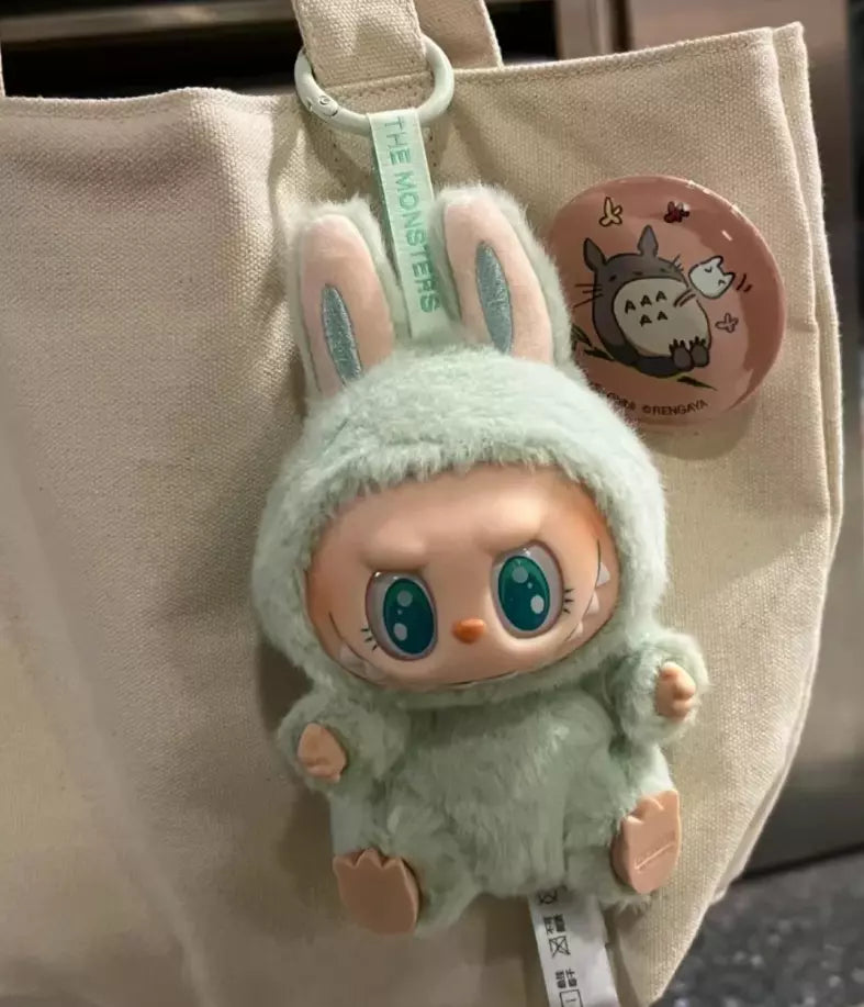 Pop Mart Labubu Ququ Doll Kelechain - Collectible Green Bunny Green Bunny en édition limitée