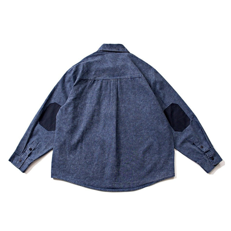 Shop Classic Blue Denim Chambray Shirt on Sale - Men's and Women's Long Sleeve Vintage Style - Seakoff