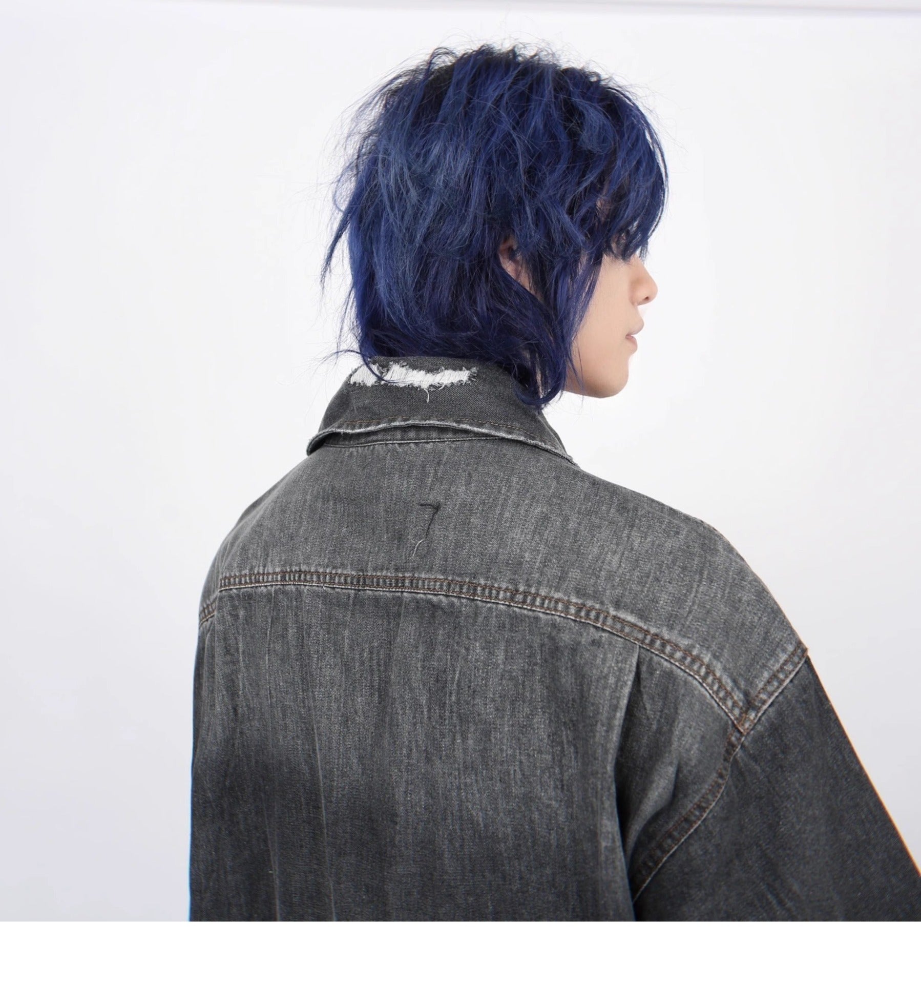 Shop Gradient Denim Chambray Shirt on Sale - Men's and Women's Short Sleeve Casual Style - Seakoff