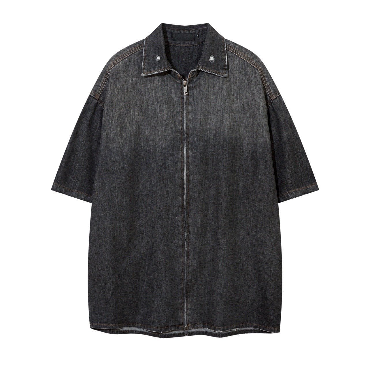 Shop Gradient Denim Chambray Shirt on Sale - Men's and Women's Short Sleeve Casual Style - Seakoff