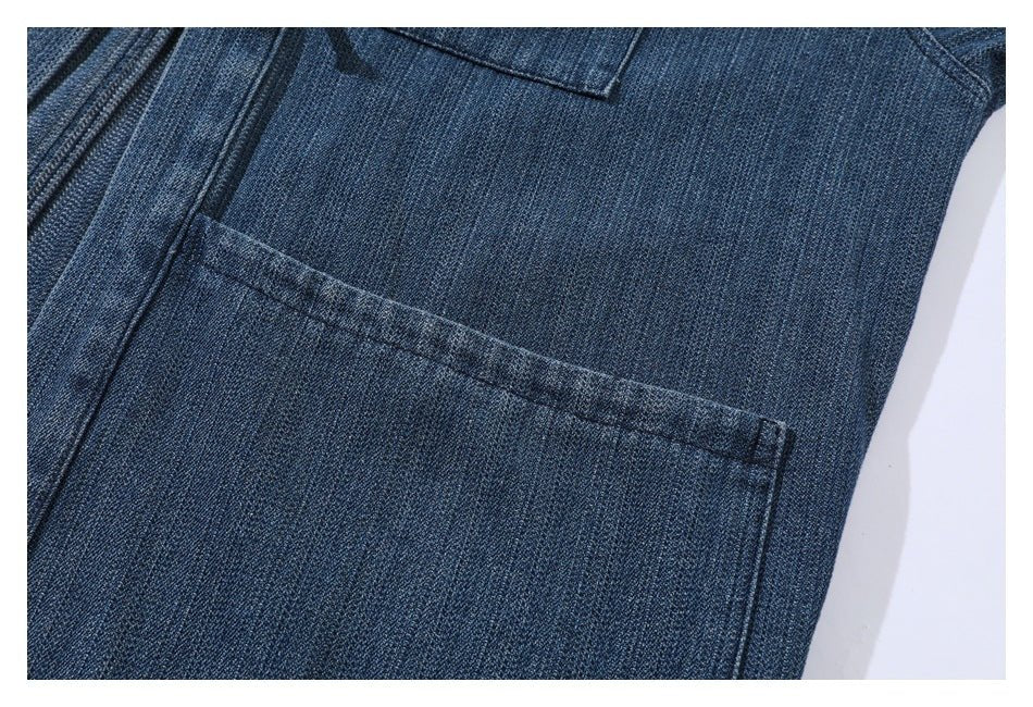 Shop Tie - Front Denim Chambray Jacket on Sale - Men's and Women's Long Sleeve Vintage Style - Seakoff