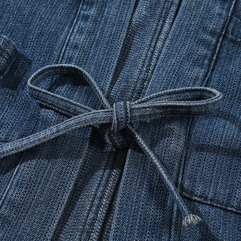 Shop Tie - Front Denim Chambray Jacket on Sale - Men's and Women's Long Sleeve Vintage Style - Seakoff