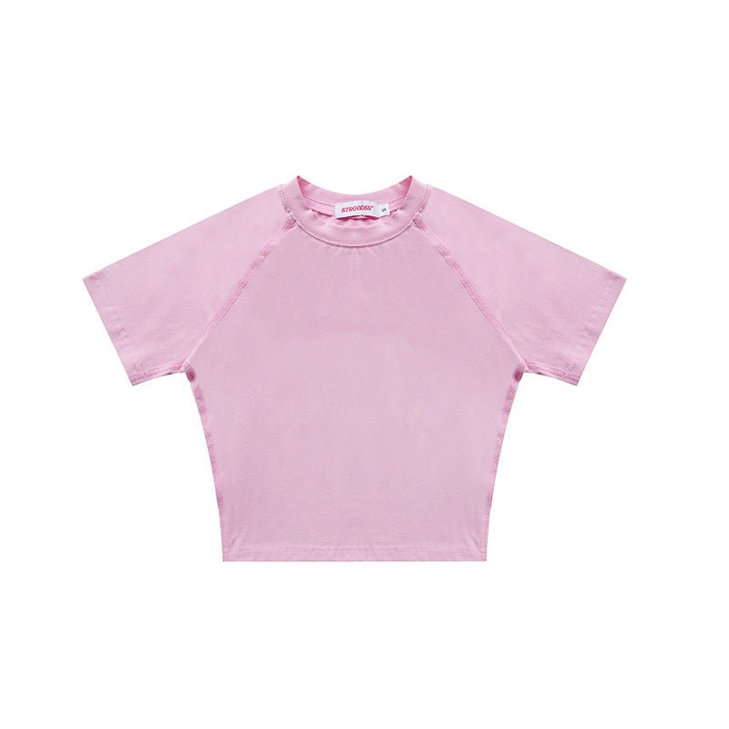 Solid Color Crop Tee - Seakoff