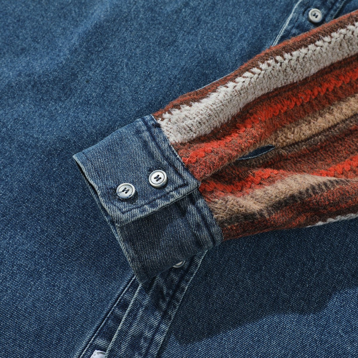 Southwestern Pocket Denim Chambray Shirt on Sale - Men's and Women's Long Sleeve Rustic Style - Seakoff