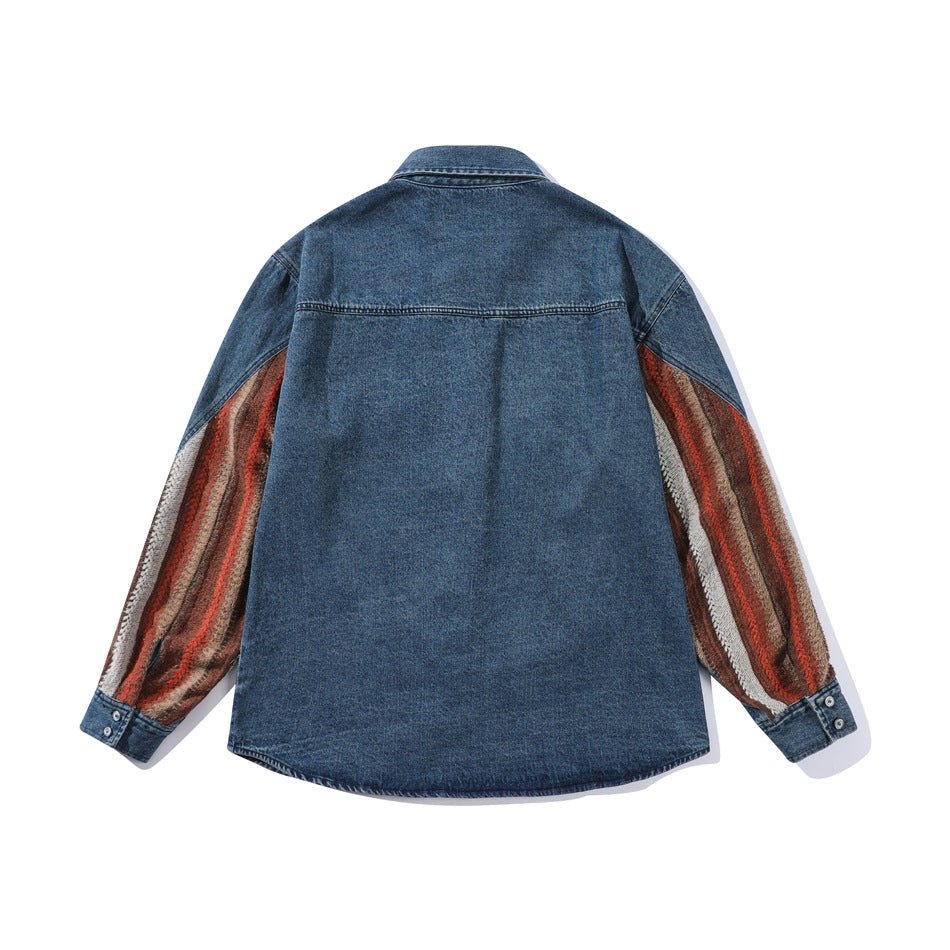 Southwestern Pocket Denim Chambray Shirt on Sale - Men&