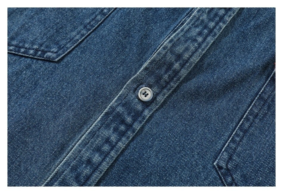 Southwestern Pocket Denim Chambray Shirt on Sale - Men's and Women's Long Sleeve Rustic Style - Seakoff