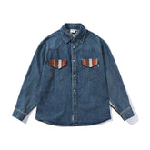 Southwestern Pocket Denim Chambray Shirt on Sale - Men&