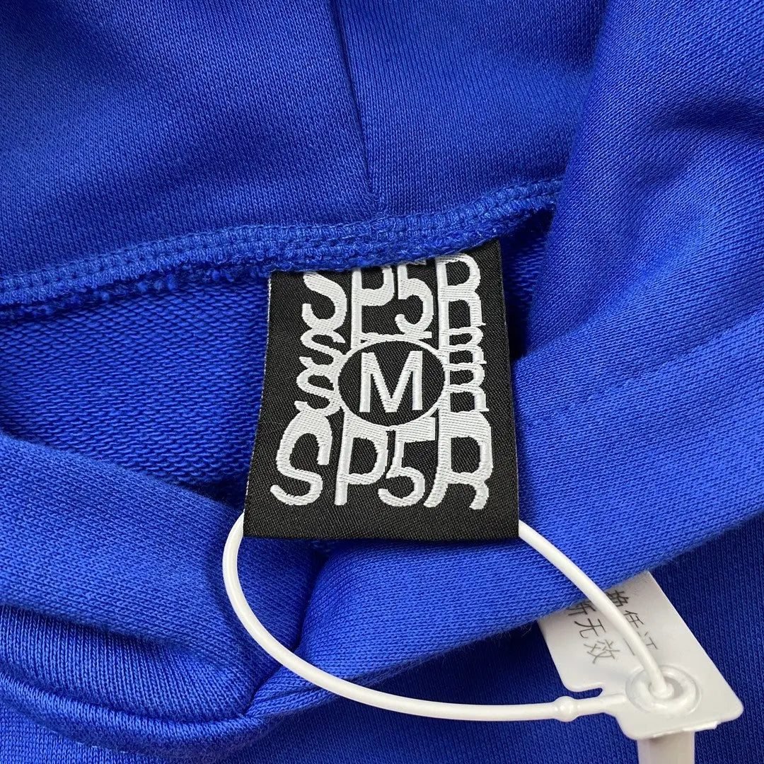 Sp5der „P!nk! Nevermind the Spark“ Hoodie – Königsblau 440GSM Heavyweight Streetwear Pullover