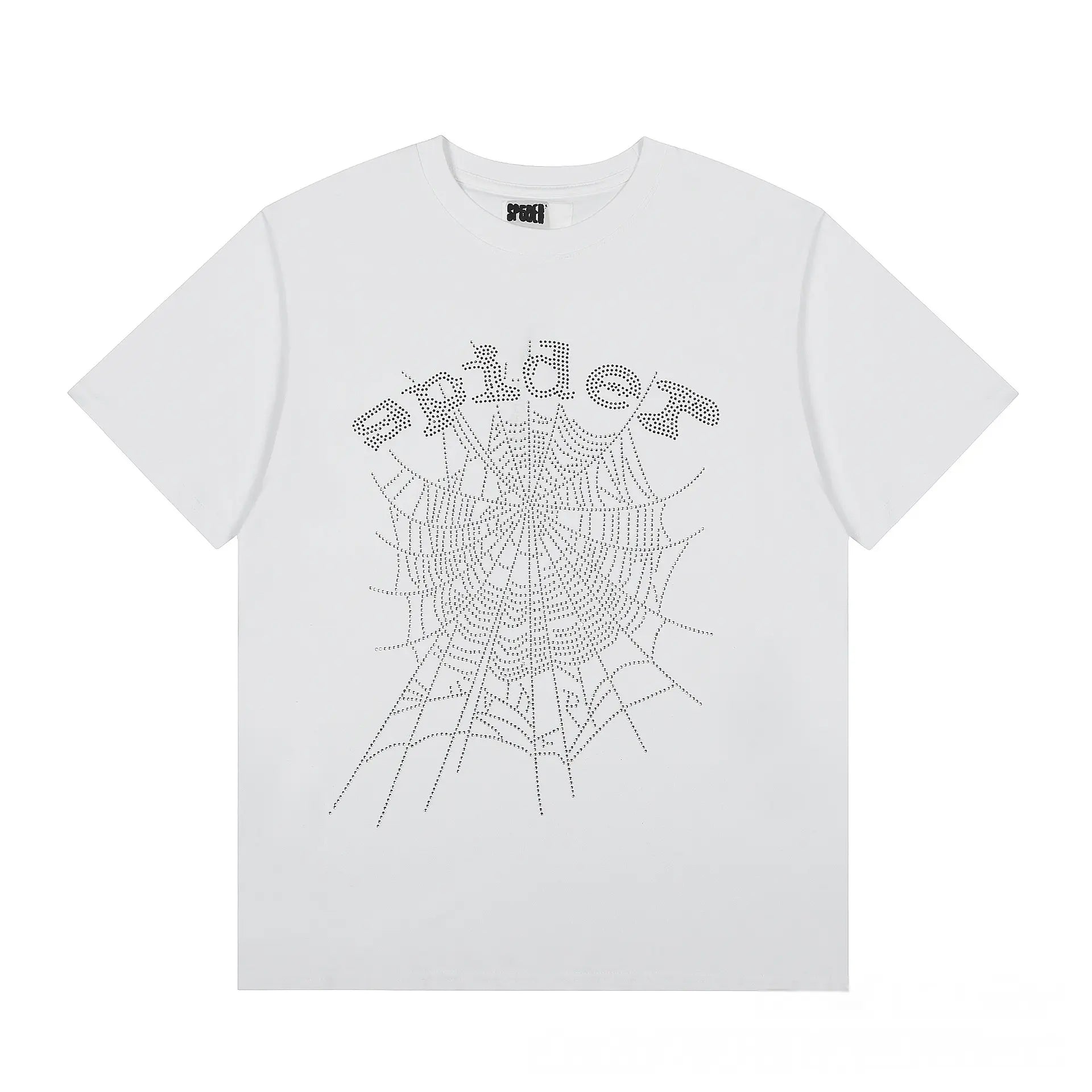 Sp5der White Spider Web Graphic Cotton T-Shirt