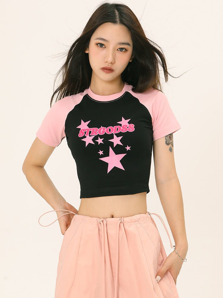 Star Graphic Crop Tee - Seakoff