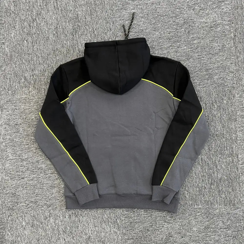 Syna World Black Colorblock Neon Trim Pullover Hoodie