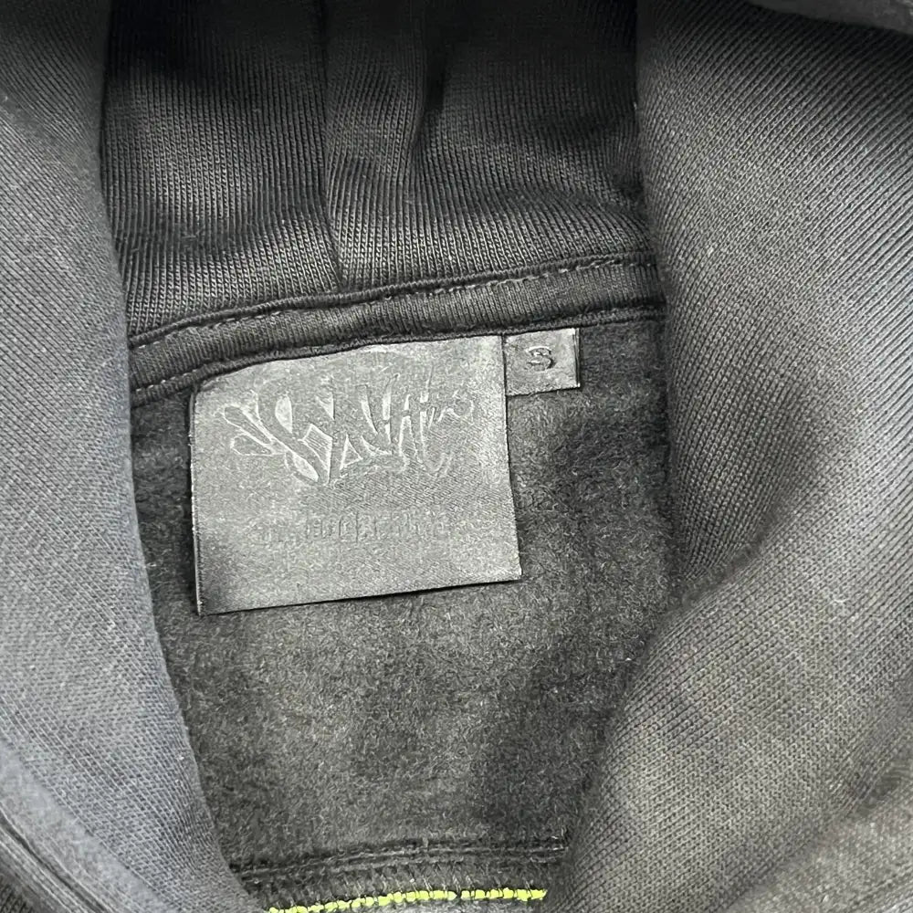 Syna World Black Colorblock Neon Trim Pullover Hoodie