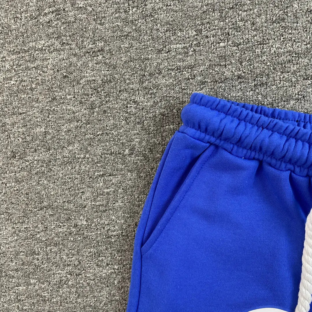Syna World Blue Graffiti Logo Print Sweat Shorts