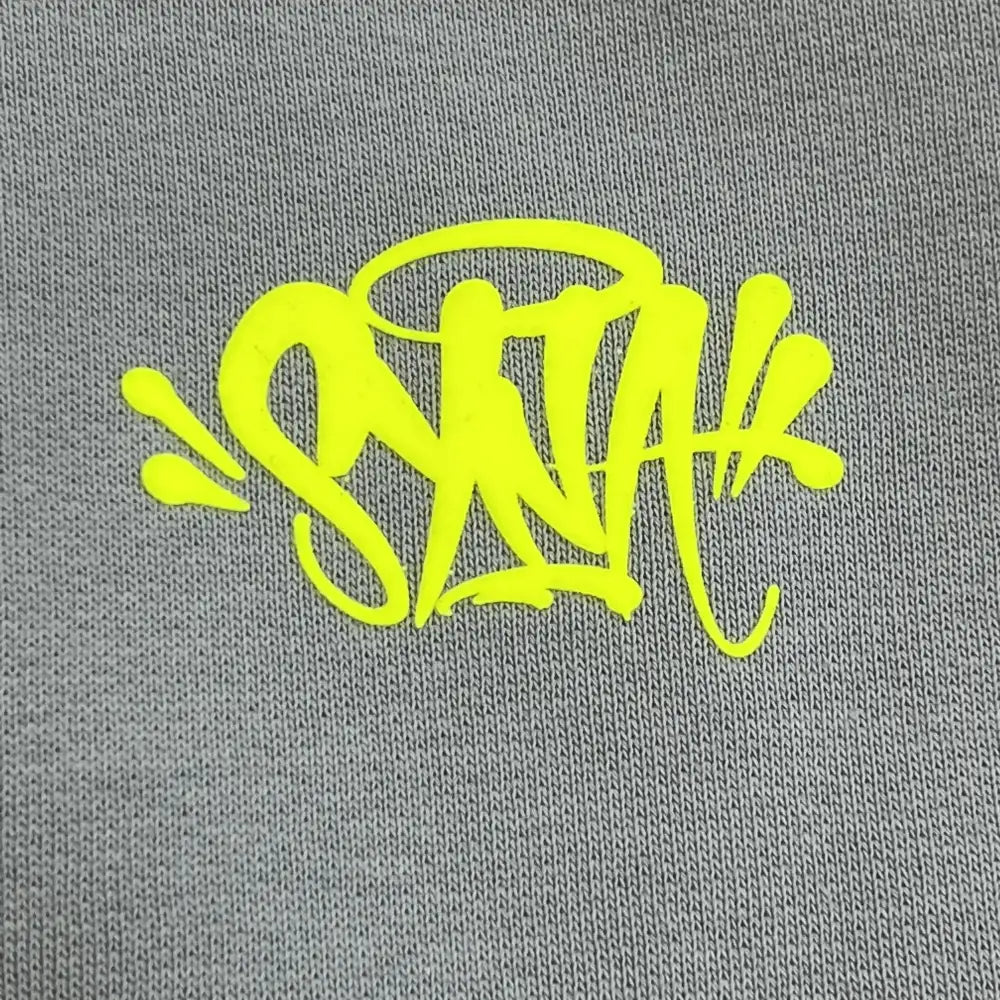 Syna World Grey Colorblock Neon Trim Hoodie