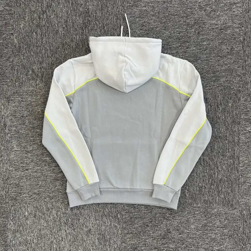 Syna World Grey Colorblock Neon Trim Hoodie