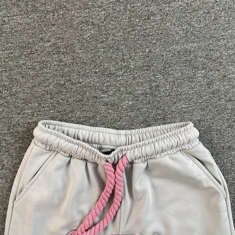 Syna World Grey Pink Graffiti Graphic Print Sweat Shorts