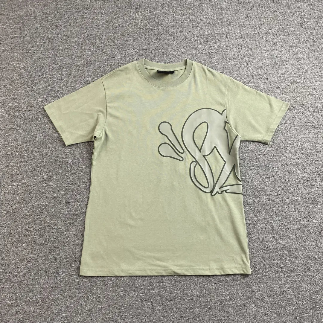 Syna World Green Letter Graphic Crew Neck T-Shirt